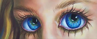 Anticipation, Big Eyes Oil Painting by Terry Lynn Smith, Artist Richmond, VA