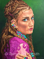 Arabella, Big Eyes Oil Painting by Terry Lynn Smith, Artist Richmond, VA